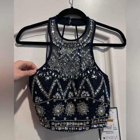 B Darlin Dresses & Skirts - NWT B Darlin Navy Sequin Set